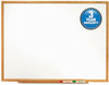 A Picture of product QRT-S573 Quartet® Classic Melamine Dry Erase Board,  36 x 24, Oak Finish Frame