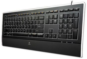 Logitech® K740 Illuminated Keyboard,  USB, Black