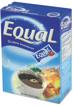 Equal® Sweetener Packets,  1 g Packet, 115/Box, 12 Box/Carton