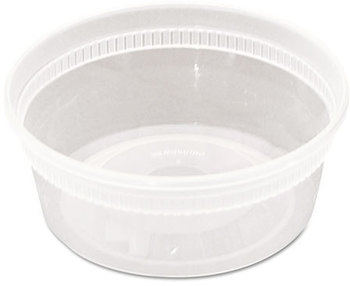 Pactiv DELItainer® Microwavable Container Combo,  Clear, 8 oz, 1.13 x 2.8 x 1.33, 240/Carton