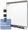 A Picture of product QRT-TEM544G Quartet® Prestige 2 Connects™ Magnetic Total Erase® Whiteboard,  48 x 36, Graphite Frame