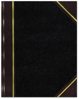 National® Texthide Eye-Ease® Record Book,  Black/Burgundy, 300 Green Pages, 10 3/8 x 8 3/8