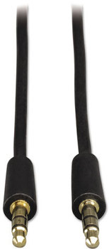 Tripp Lite Audio Cables,  6 ft, Black, 3.5 mm Male; 3.5 mm Male
