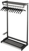 A Picture of product QRT-20224 Quartet® Single-Sided, Two-Shelf Rack,  12 Hangers, Steel, 48" Wide, Black