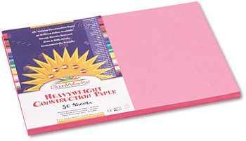 SunWorks® Construction Paper,  58 lbs., 12 x 18, Pink, 50 Sheets/Pack