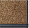 A Picture of product QRT-B244G Quartet® Prestige® Colored Cork Bulletin Board,  Brown Graphite-Blend Surface, 48 x 36, Aluminum Frame