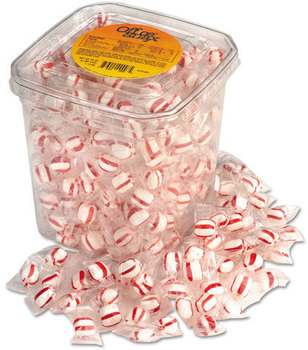 Office Snax® Candy Tubs,  Peppermint Puffs, 44oz