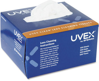 Uvex™ by Honeywell Clear® Lens Cleaning Tissues,  500/Box