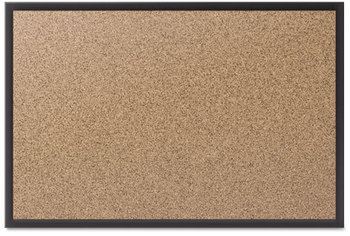 Quartet® Cork Bulletin Board with Black Aluminum Frame,  72x48, Black Aluminum Frame
