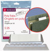 A Picture of product SMD-64600 Smead™ Poly Index Tabs & Inserts For Hanging File Folders and 1/5-Cut, White/Clear, 2.25" Wide, 25/Pack