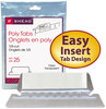 A Picture of product SMD-64600 Smead™ Poly Index Tabs & Inserts For Hanging File Folders and 1/5-Cut, White/Clear, 2.25" Wide, 25/Pack