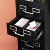 A Picture of product TNN-CF846BK Tennsco Eight-Drawer Multimedia/Card File Cabinet,  15w x 52h, Black