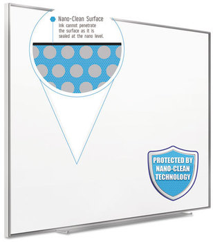 Quartet® Fusion Nano Clean Magnetic Whiteboard,  96 x 48, Silver Frame