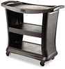 A Picture of product RCP-9T6800BK Rubbermaid® Commercial Executive Service Cart,  Three-Shelf, 20-1/3w x 38-9/10d, Black
