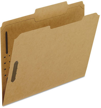 Pendaflex® Kraft Folders with Fasteners,  2 Fasteners, 2/5 Right Tabs, Letter, 50/Box