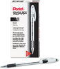 A Picture of product PEN-BK90A Pentel® R.S.V.P.® Stick Ballpoint Pen,  .7mm, Trans Barrel, Black Ink, Dozen