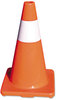 A Picture of product TCO-25500 Tatco Traffic Cone,  18h x 10w x 10d, Orange/Silver