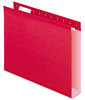A Picture of product PFX-4152X2RED Pendaflex® Extra Capacity Reinforced Hanging File Folders with Box Bottom 2" Letter Size, 1/5-Cut Tabs, Red, 25/Box