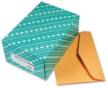 Quality Park™ Open-Side Booklet Envelope,  Traditional, 15 x 10, Brown Kraft, 100/Box