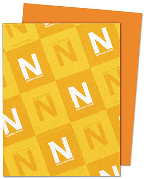 Neenah Paper Astrobrights® Colored Card Stock,  65 lb., 8-1/2 x 11, Orbit Orange, 250 Sheets