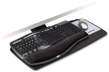 3M Knob Adjust Keyboard Tray with Standard Platform,  25-1/5w x 12d, Black