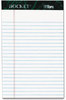 A Picture of product TOP-63366 TOPS™ Docket™ Ruled Perforated Pads,  5 x 8, Narrow, White, 50 Sheets, 6/Pack