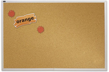 Quartet® Natural Cork Bulletin Board,  72 x 48, Anodized Aluminum Frame