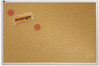 A Picture of product QRT-ECKA406 Quartet® Natural Cork Bulletin Board,  72 x 48, Anodized Aluminum Frame