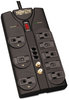 A Picture of product TRP-TLP808TELTV Tripp Lite Protect It!™ Eight-Outlet Surge Suppressor,  8 Outlets, 8 ft Cord, 2160 Joules, Dark Gray