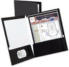 A Picture of product OXF-51706 Oxford® Laminated Twin Pocket Folders,  100-Sheet Capacity, Black, 25/Box