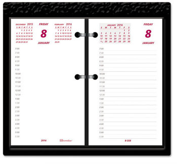 Brownline® Daily Calendar Pad Refill 6 x 3.5, White/Burgundy/Gray Sheets, 12-Month (Jan to Dec): 2024