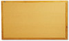 A Picture of product QRT-305 Quartet® Cork Bulletin Board,  60 x 34, Oak Finish Frame