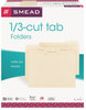 A Picture of product SMD-10330 Smead™ Manila File Folders 1/3-Cut Tabs: Assorted, Letter Size, 0.75" Expansion, 100/Box