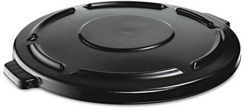 Rubbermaid® Commercial Vented Round Brute® Lid,  24 1/2 x 1 1/2, Black