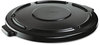 A Picture of product RCP-264560BLA Rubbermaid® Commercial Vented Round Brute® Lid,  24 1/2 x 1 1/2, Black