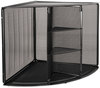 A Picture of product ROL-62630 Rolodex™ Mesh Corner Desktop Shelf,  Five Sections, 20 x 14 x 13, Black