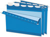 A Picture of product PFX-42622 Pendaflex® Ready-Tab™ Colored Reinforced Hanging Folders Letter Size, 1/5-Cut Tabs, Blue, 25/Box