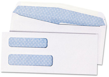 Quality Park™ Double Window Security Tinted Check Envelope,  #8 5/8, White, 1000/Box