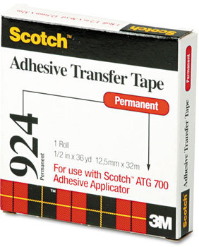 Scotch® ATG Adhesive Transfer Tape,  1/2" Wide x 36yds