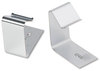 A Picture of product QRT-7501 Quartet® Flexible Metal Cubicle Panel Hangers,  1 1/2" - 2 1/2" Panels, Silver, 2/Set