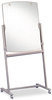 A Picture of product QRT-3640TE Quartet® Total Erase® Reversible Mobile Presentation Easel,  72 x 48, White Surface, Neutral Frame