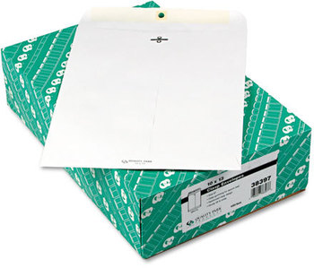 Quality Park™ Clasp Envelope,  10 x 13, 28lb, White, 100/Box