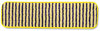 A Picture of product RCP-Q810YEL Rubbermaid® Commercial 18" Scrubber Pad,  Vertical Polyprolene Stripes, 18", Yellow, 6/Carton