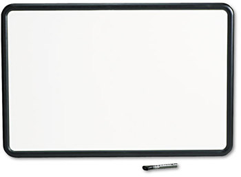Quartet® Contour® Dry Erase Board,  Melamine, 36 x 24, White Surface, Black Frame