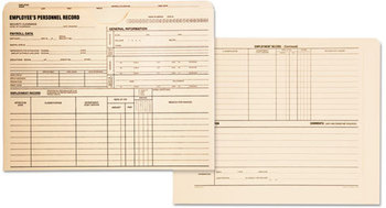 Quality Park™ Employee Record Jacket,  11 3/4 x 9 1/2, 11 Point Manila, 100/Box