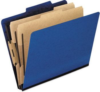 Pendaflex® Six-Section PressGuard® Colored Classification Folders,  Legal, Blue, 10/Box