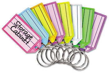 SteelMaster® Replacement Tags for Multi-Color Key Rack,  2 1/4, Square, Assorted Colors, 4/PK