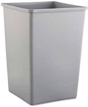 Rubbermaid® Commercial Untouchable® Square Container,  Square, Plastic, 35gal, Gray