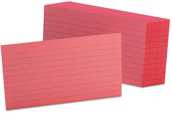Oxford® Index Cards,  3 x 5, Cherry, 100/Pack