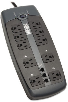 Tripp Lite Protect It!™ Ten- and Twelve-Outlet Surge Suppressors,  10 Outlets, 8 ft Cord, 2395 Joules, Black